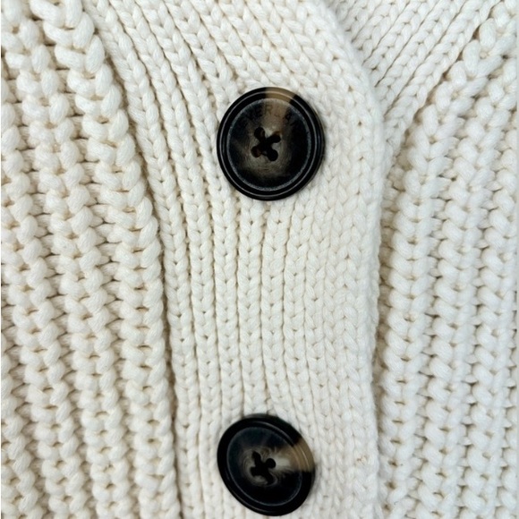 Everlane The Texture Cotton Chunky Knit Cardigan XS Old Money Academia - Picture 7 of 10
